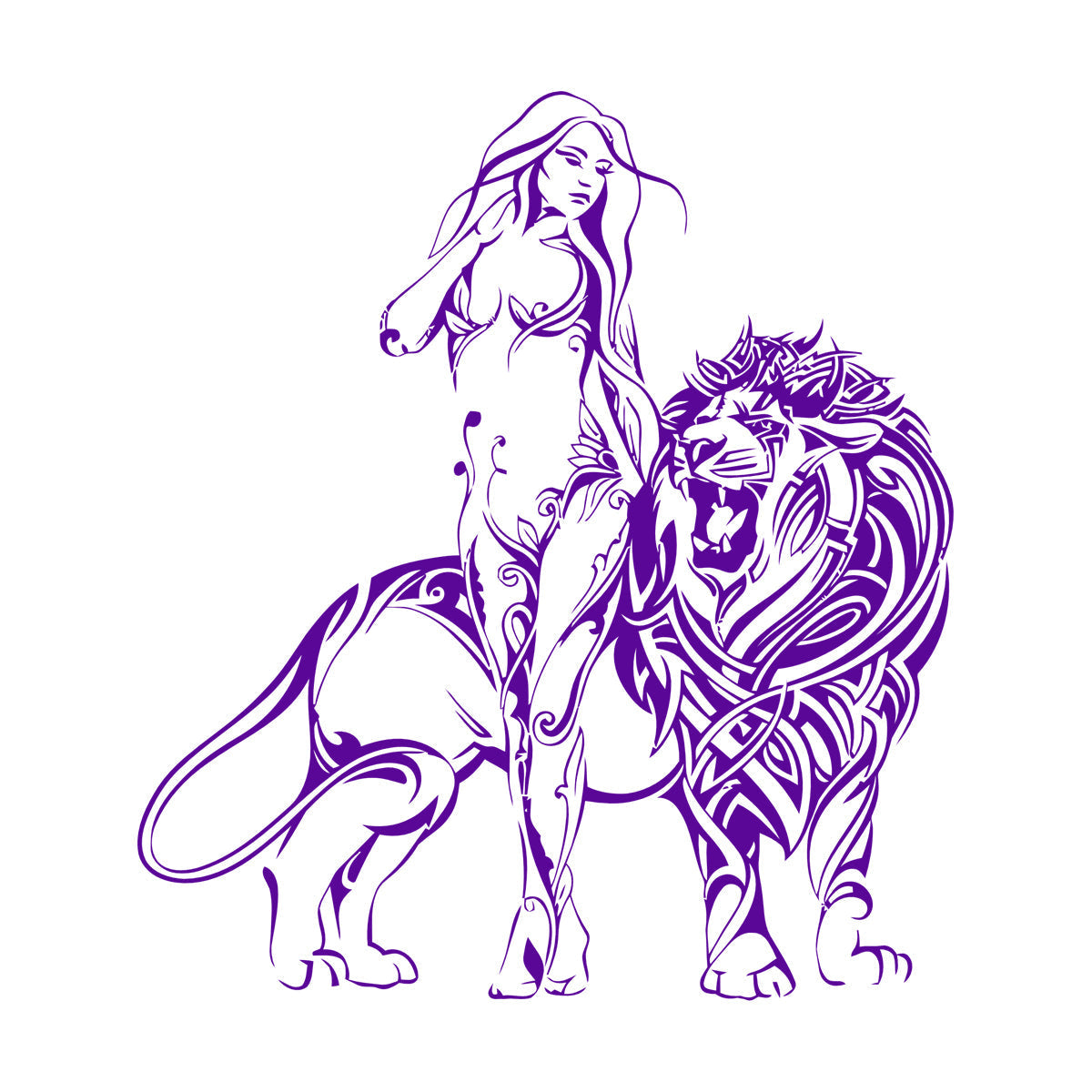 Appeal Girl Lion King Predator Wall Stickers Paster Paper Do Not Damage The Wall Surface