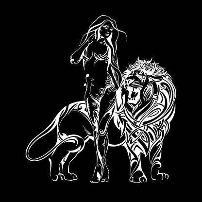 Appeal Girl Lion King Predator Wall Stickers Paster Paper Do Not Damage The Wall Surface