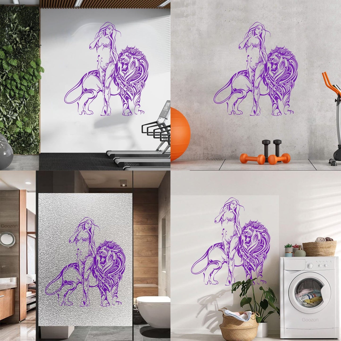 Appeal Girl Lion King Predator Wall Stickers Paster Paper Do Not Damage The Wall Surface