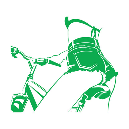 Wall Vinyl Sticker Decor Appeal Girl On Bike Beautiful Body Multi Color Selection