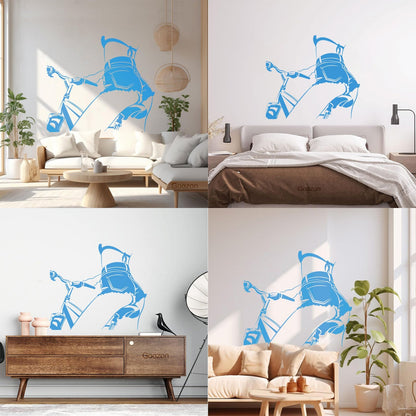 Wall Vinyl Sticker Decor Appeal Girl On Bike Beautiful Body Multi Color Selection