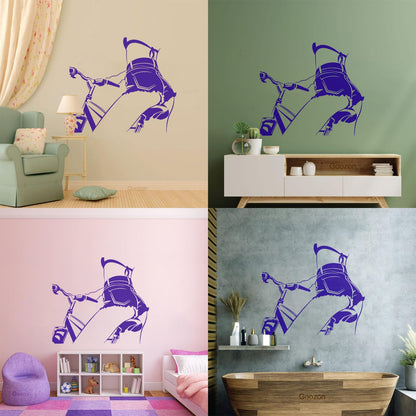 Wall Vinyl Sticker Decor Appeal Girl On Bike Beautiful Body Multi Color Selection