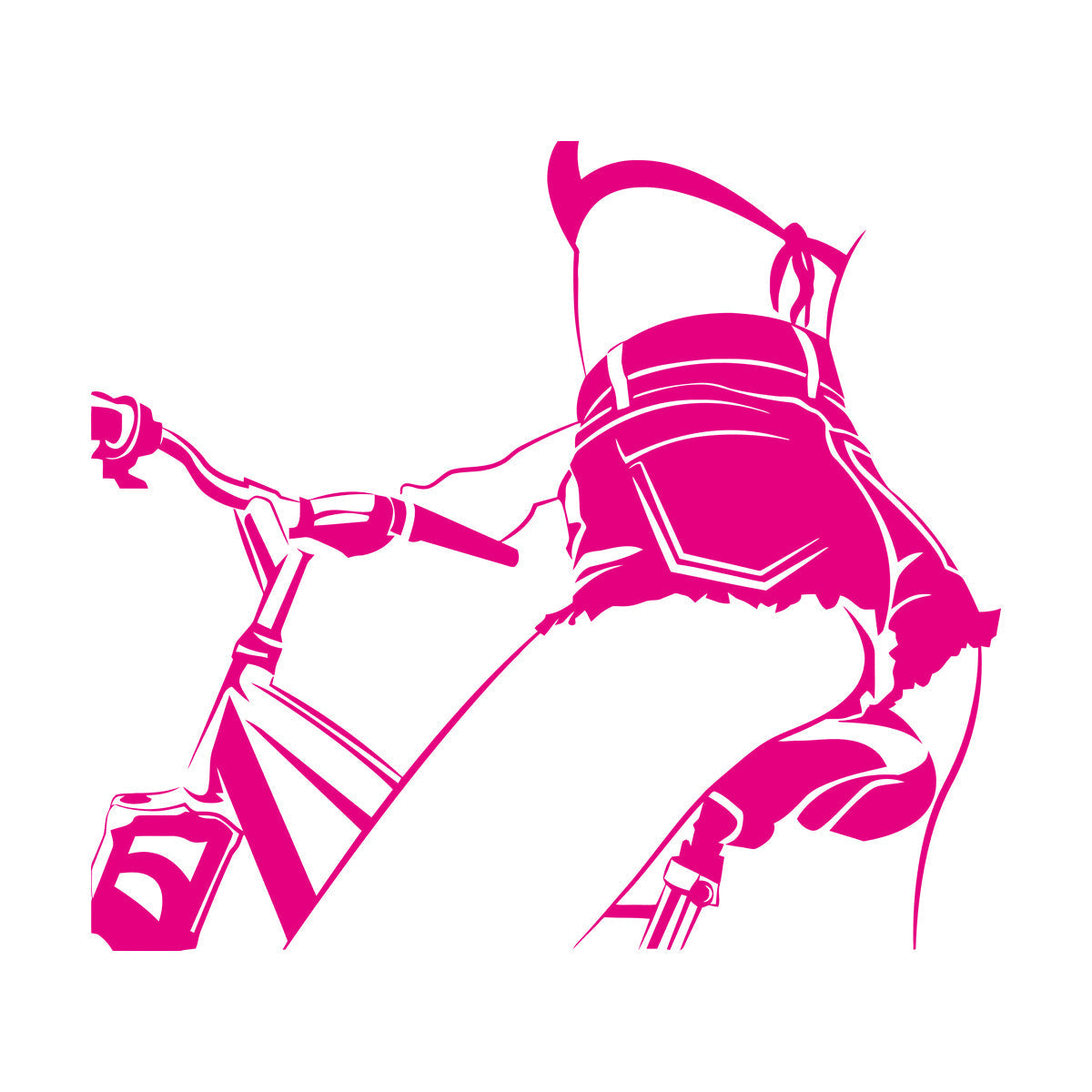 Wall Vinyl Sticker Decor Appeal Girl On Bike Beautiful Body Multi Color Selection