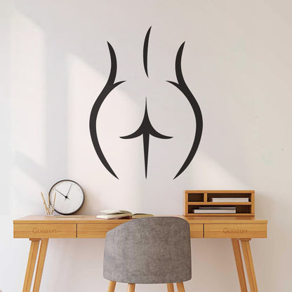 Vinyl Art Sticker Appeal Woman Buttocks Multiple Size Options