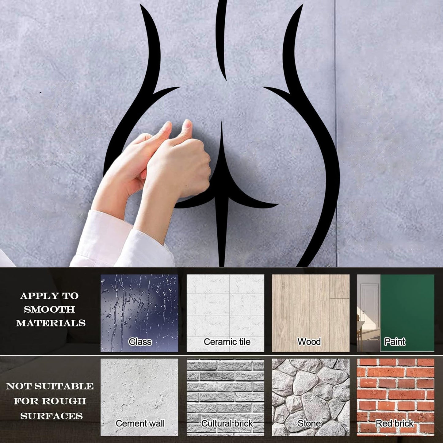 Vinyl Art Sticker Appeal Woman Buttocks Multiple Size Options