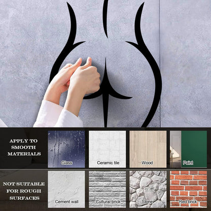 Vinyl Art Sticker Appeal Woman Buttocks Multiple Size Options