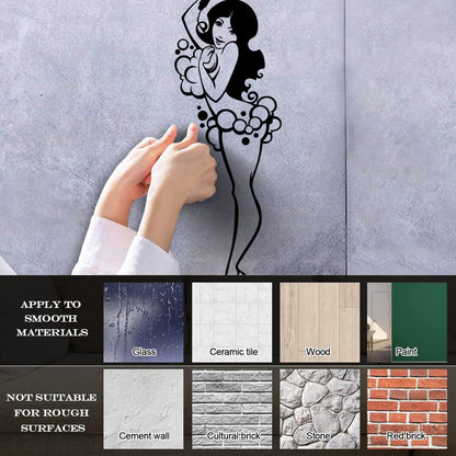 Wall Decals Pvc Shower Woman Personalized Customization