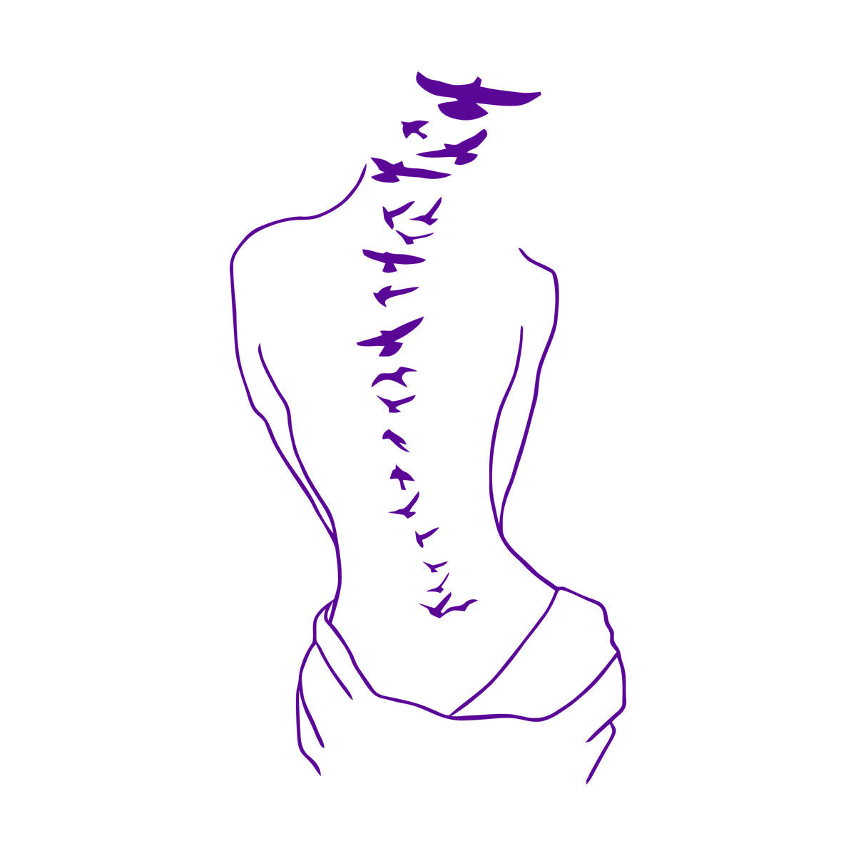 Wall Decals Paster Paper Silhouette Sweet Lady Birds Woman Tattoo Art Decoration