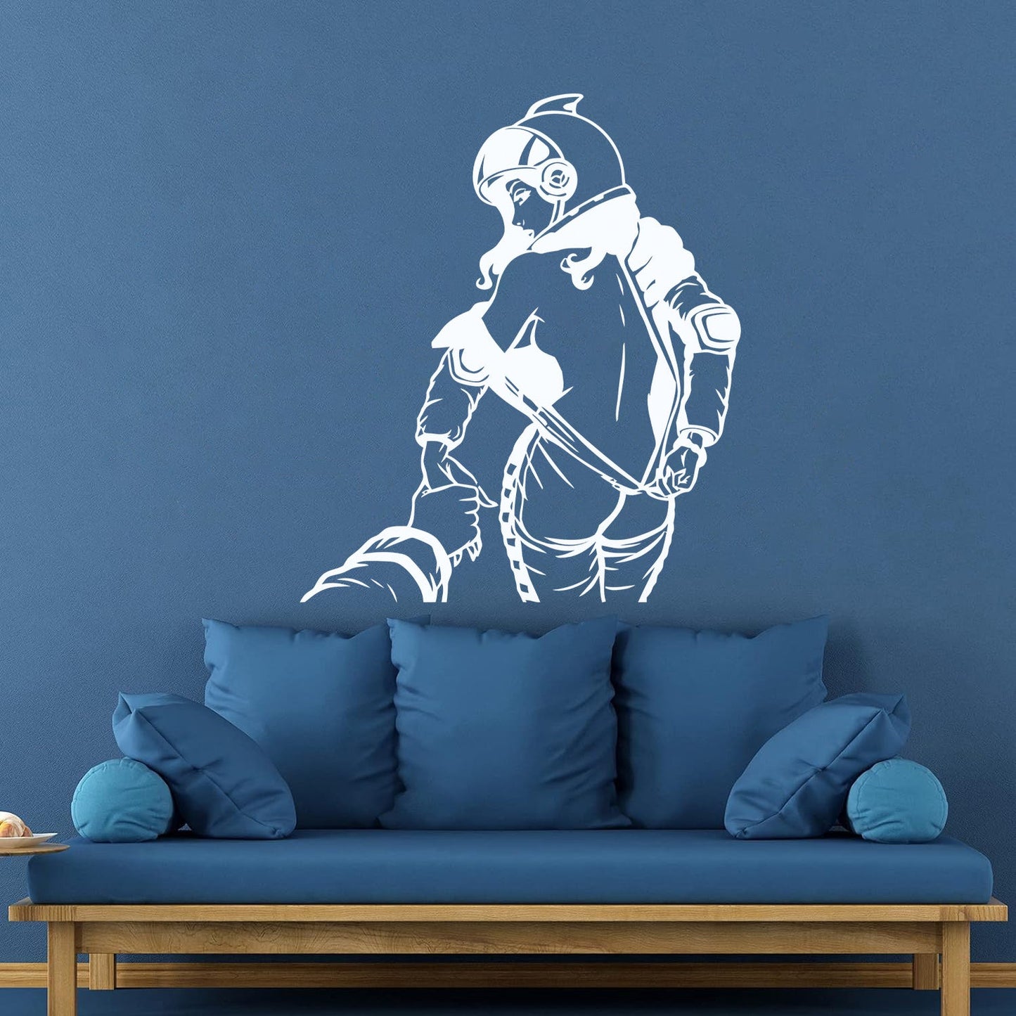 Vinyl Wall Decals Spacesuit Appeal Girl Striptease Come With Me Window Decals