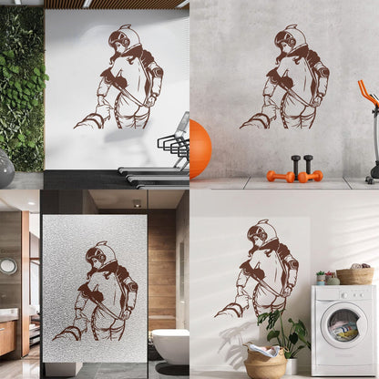 Vinyl Wall Decals Spacesuit Appeal Girl Striptease Come With Me Window Decals