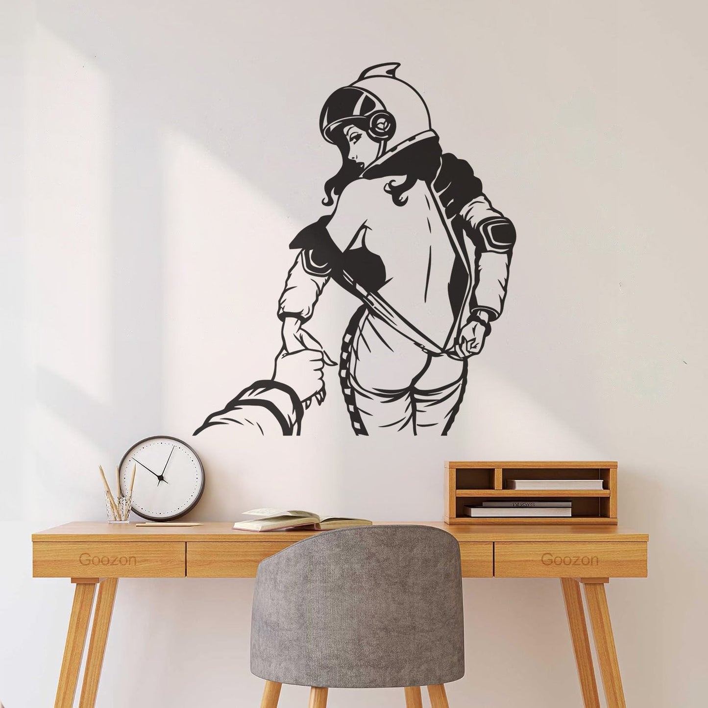 Vinyl Wall Decals Spacesuit Appeal Girl Striptease Come With Me Window Decals