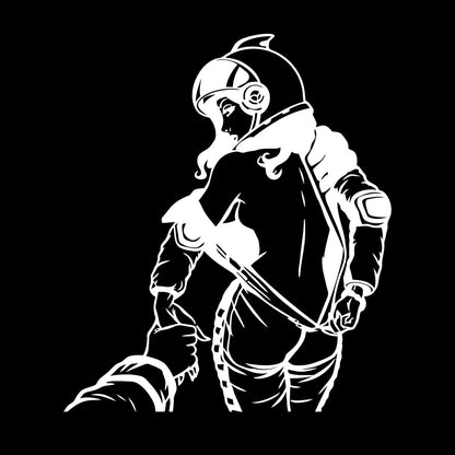 Vinyl Wall Decals Spacesuit Appeal Girl Striptease Come With Me Window Decals