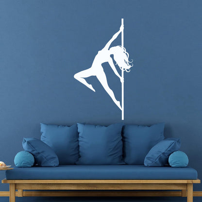 Fine Carving Stickers Stripper Striptease Dancer Girl Pole Dance Self Adhesive