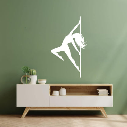 Fine Carving Stickers Stripper Striptease Dancer Girl Pole Dance Self Adhesive