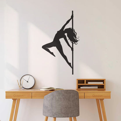 Fine Carving Stickers Stripper Striptease Dancer Girl Pole Dance Self Adhesive