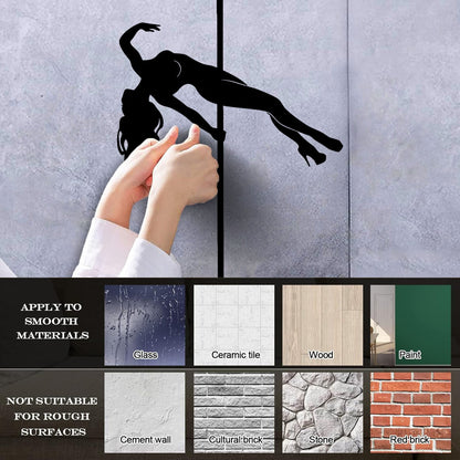 Fine Carving Decals Striptease Club Stripper Girl Strip Dance Multi Color Selection