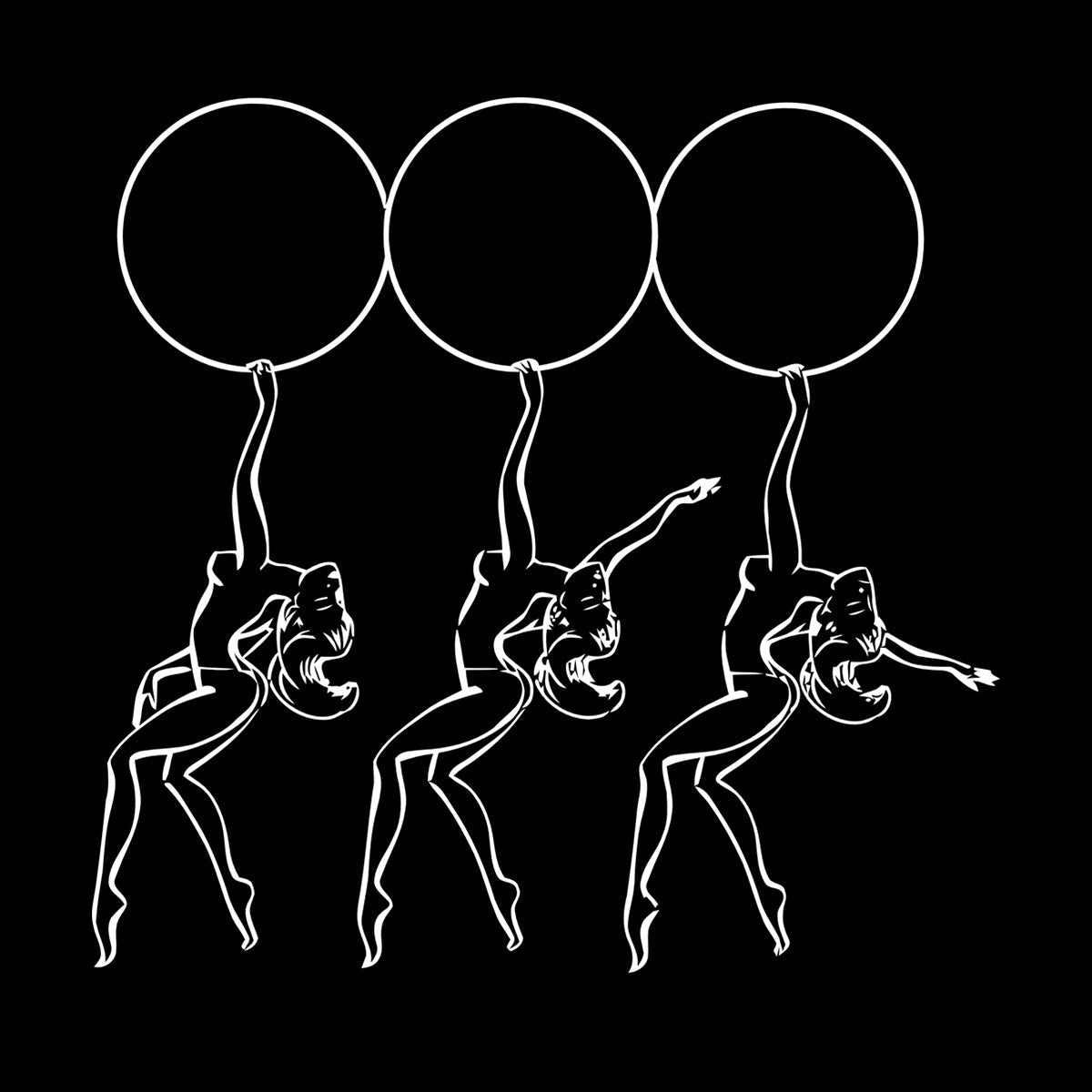 Striptease Dancing Appeal Girls Circle Vinyl Art Sticker Equipped With Transfer Film Kit