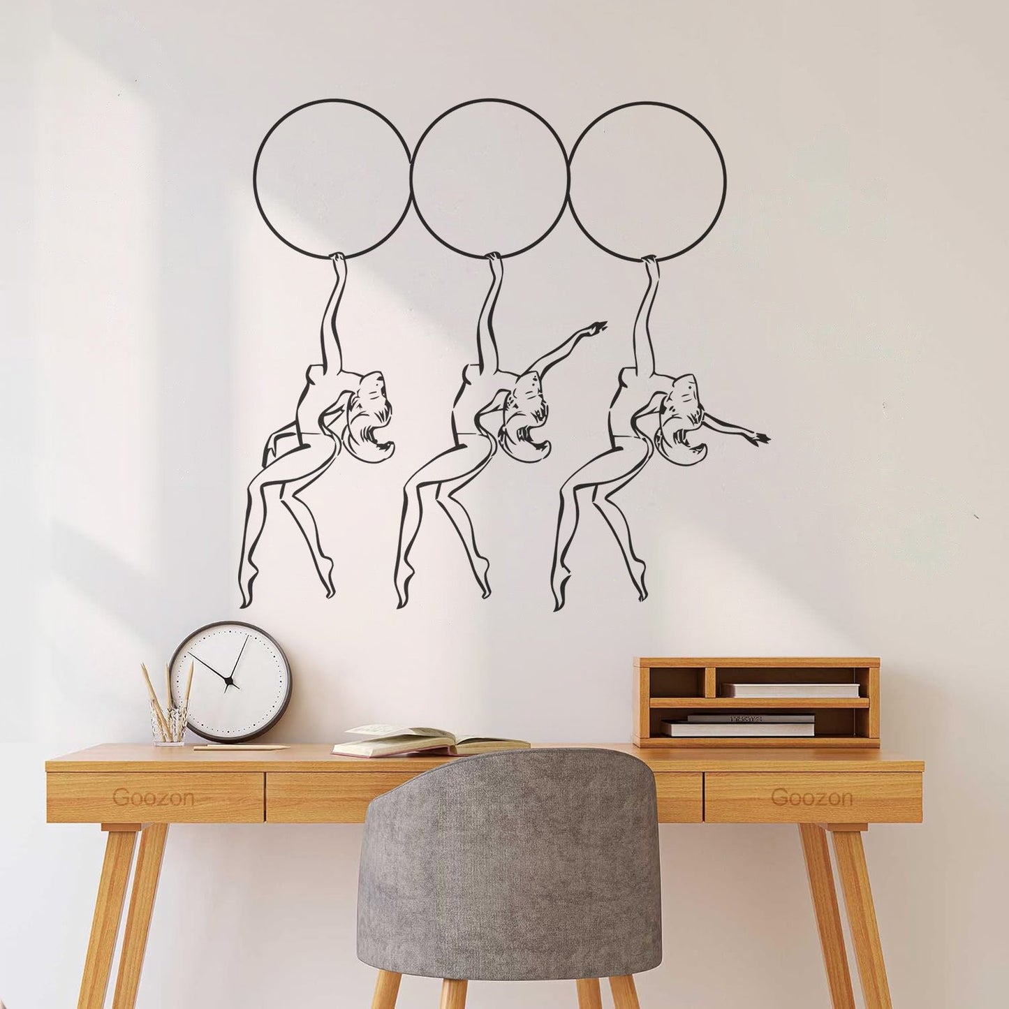 Striptease Dancing Appeal Girls Circle Vinyl Art Sticker Equipped With Transfer Film Kit