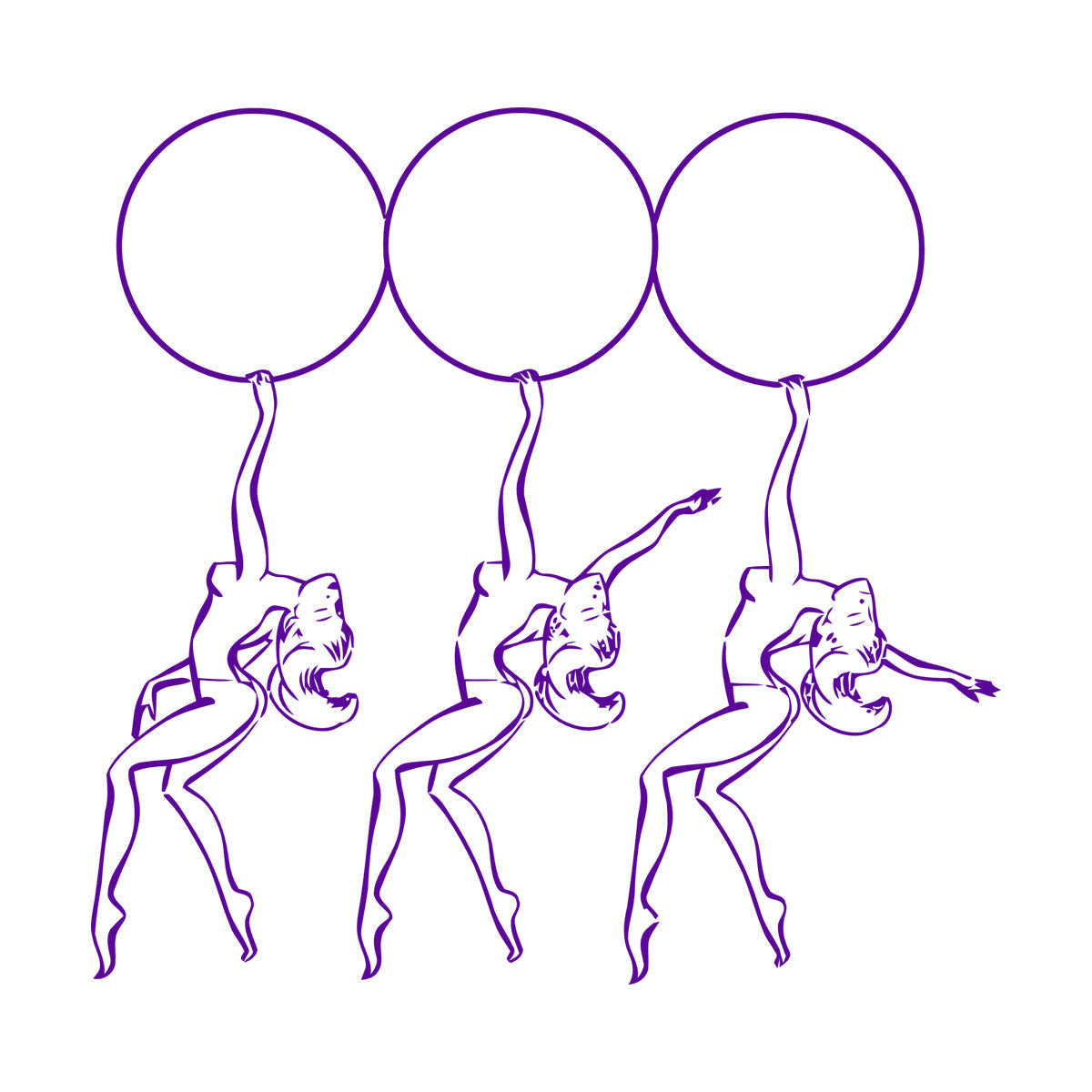 Striptease Dancing Appeal Girls Circle Vinyl Art Sticker Equipped With Transfer Film Kit