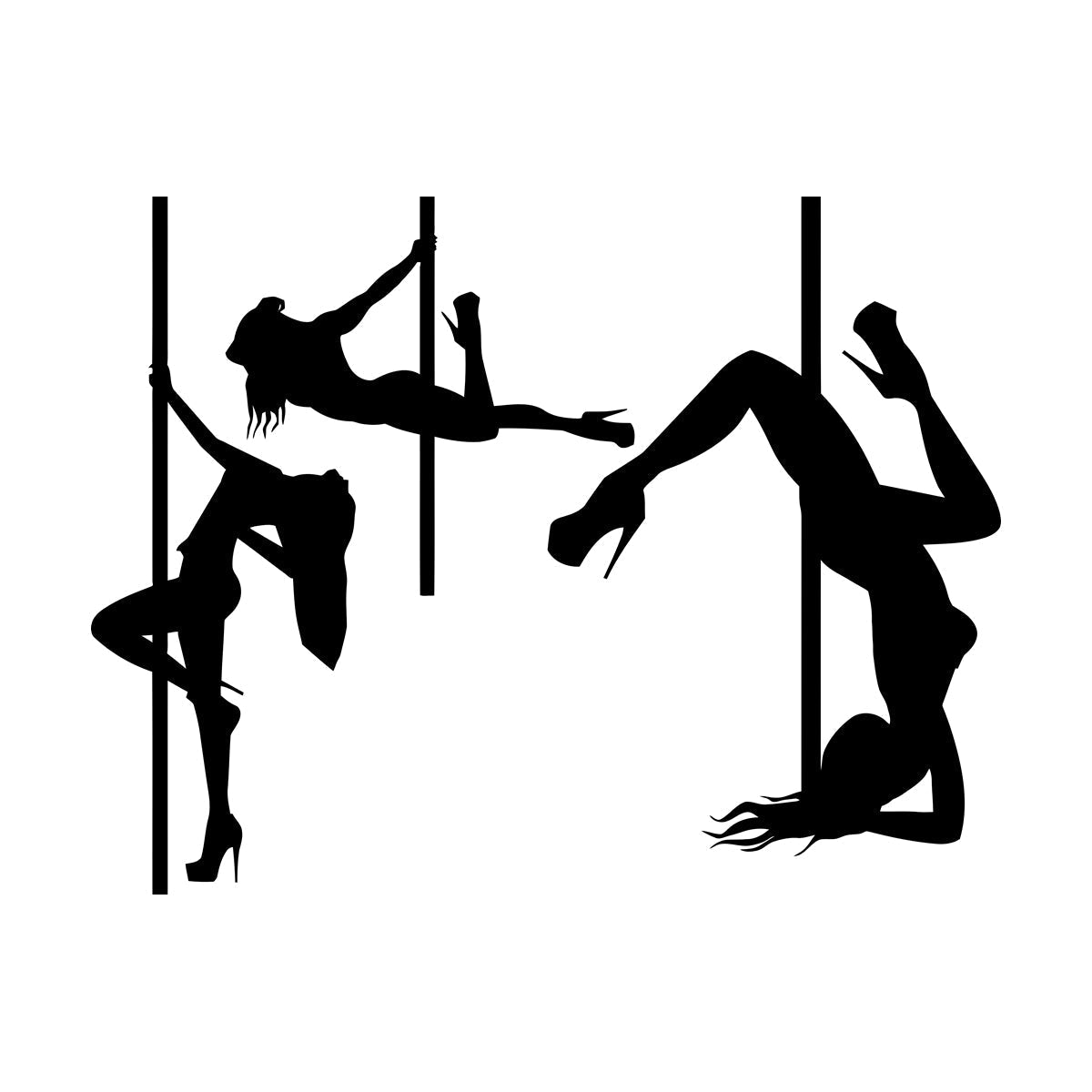 Lettering Decals Striptease Appeal Girls Pole Dance Dancers Art Mural Painting
