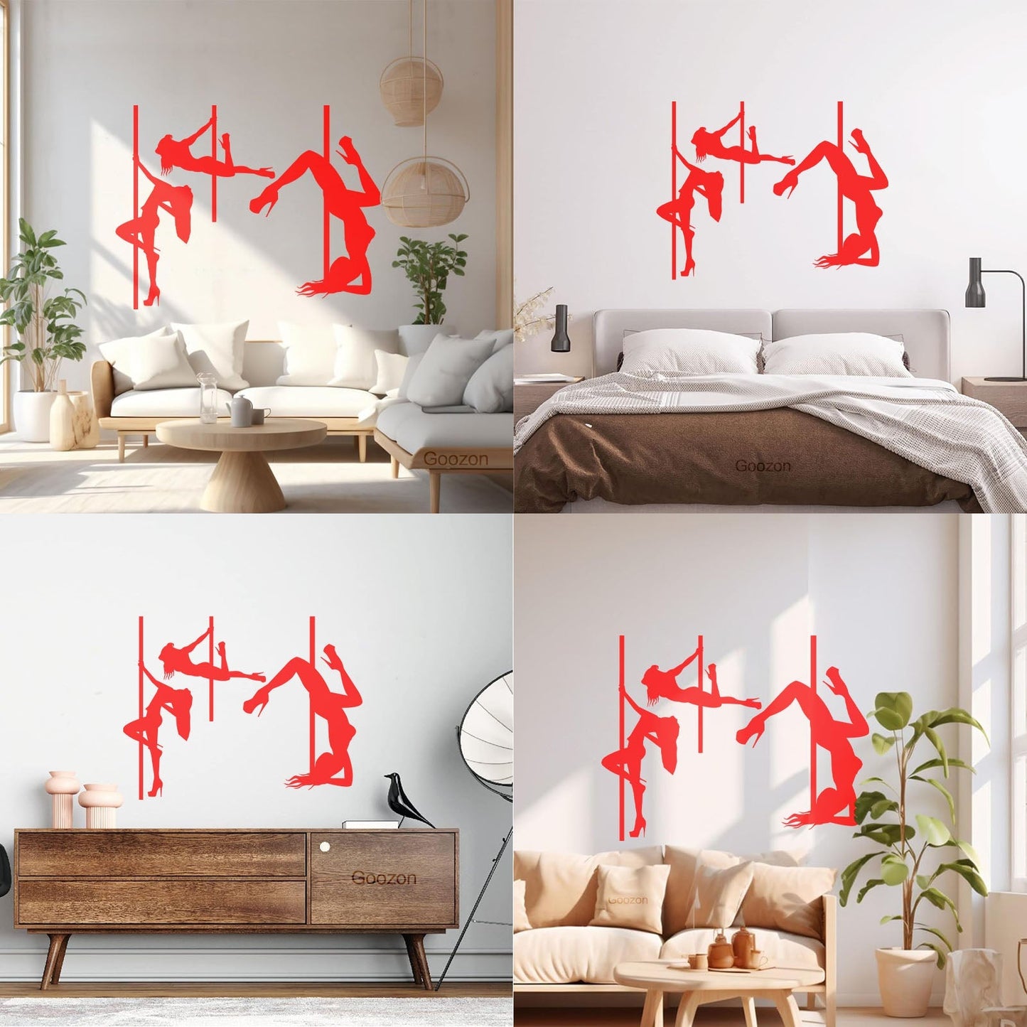 Lettering Decals Striptease Appeal Girls Pole Dance Dancers Art Mural Painting