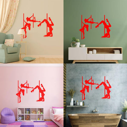 Lettering Decals Striptease Appeal Girls Pole Dance Dancers Art Mural Painting