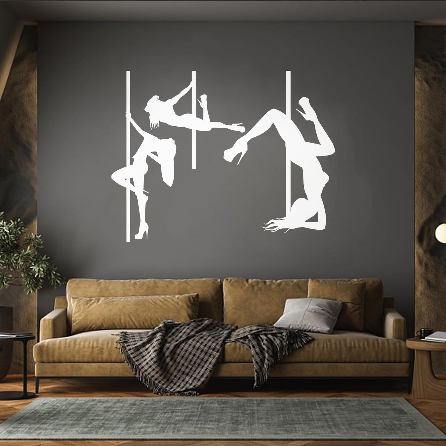 Lettering Decals Striptease Appeal Girls Pole Dance Dancers Art Mural Painting