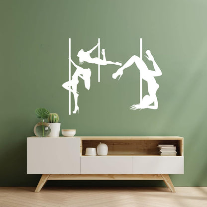 Lettering Decals Striptease Appeal Girls Pole Dance Dancers Art Mural Painting