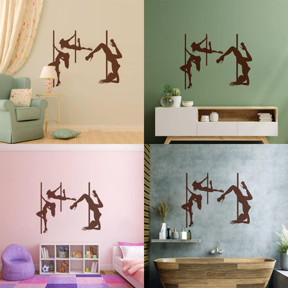 Lettering Decals Striptease Appeal Girls Pole Dance Dancers Art Mural Painting
