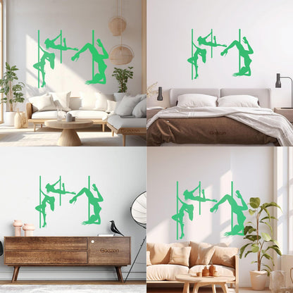 Lettering Decals Striptease Appeal Girls Pole Dance Dancers Art Mural Painting