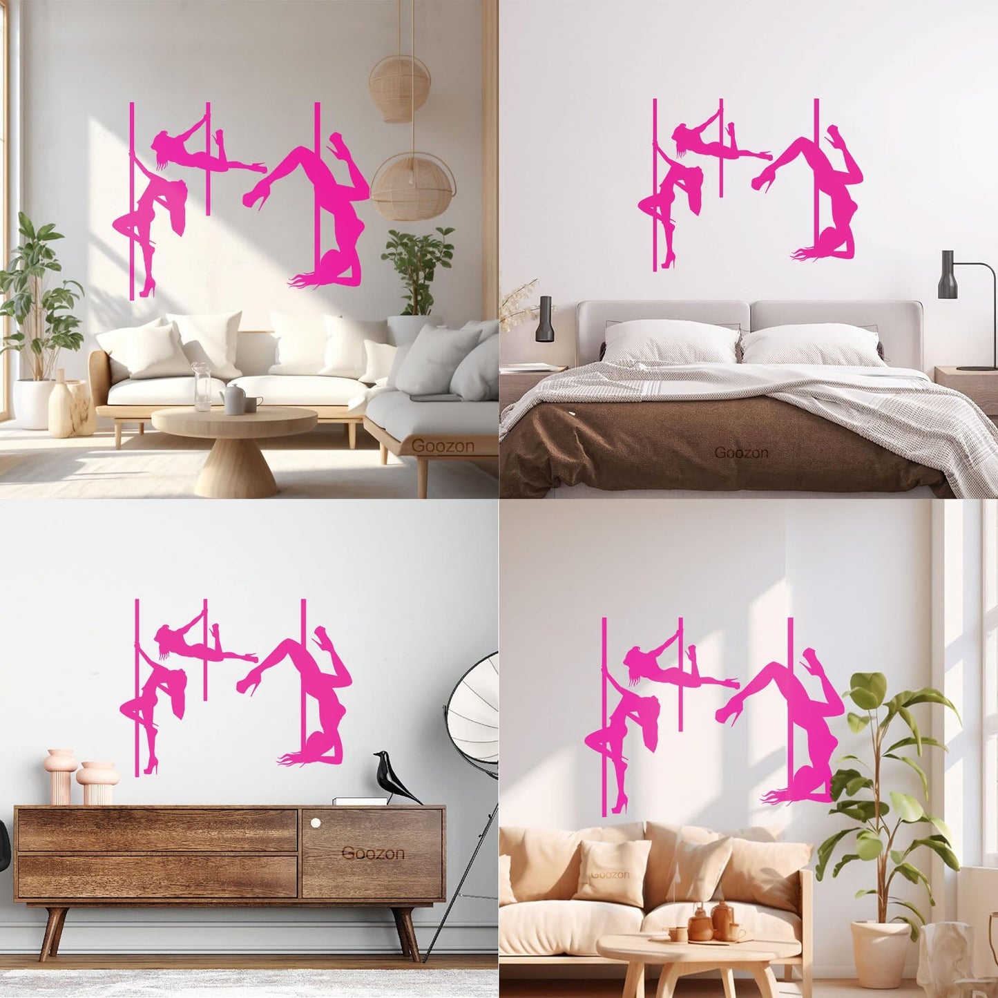 Lettering Decals Striptease Appeal Girls Pole Dance Dancers Art Mural Painting