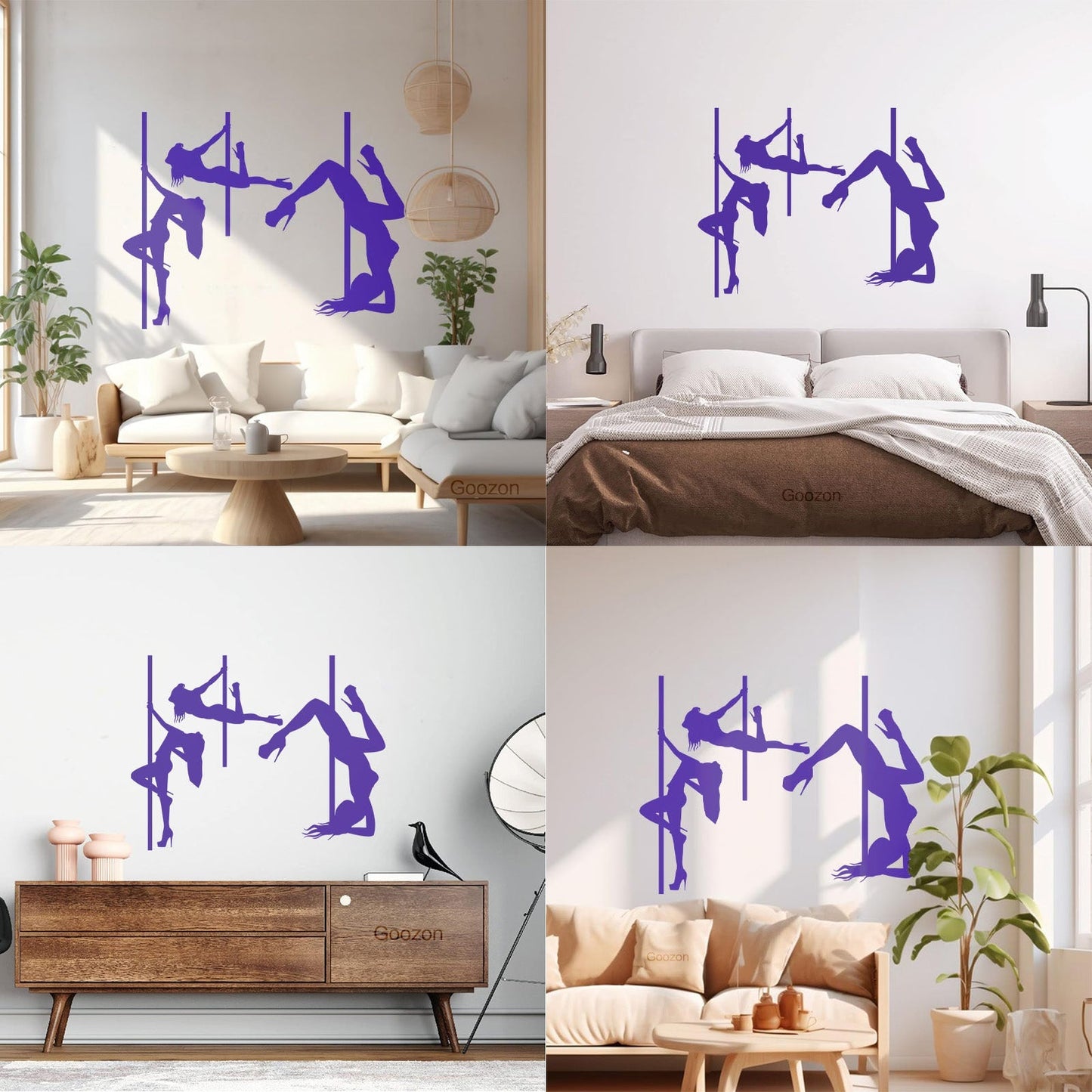 Lettering Decals Striptease Appeal Girls Pole Dance Dancers Art Mural Painting