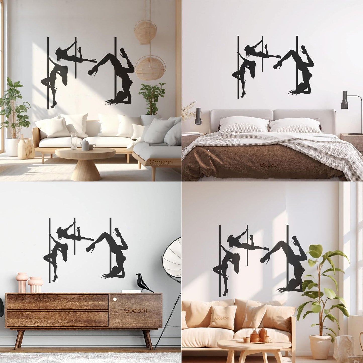 Lettering Decals Striptease Appeal Girls Pole Dance Dancers Art Mural Painting