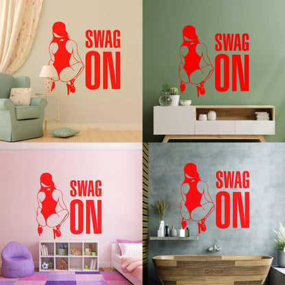 Vinyl Wall Stickers Swag On Hot Appeal Woman Personalized Customization