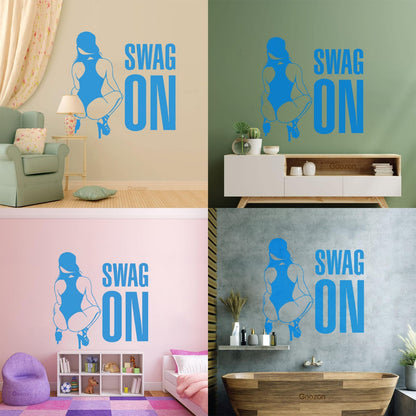 Vinyl Wall Stickers Swag On Hot Appeal Woman Personalized Customization