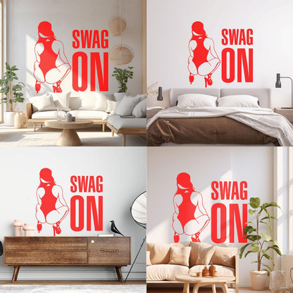 Vinyl Wall Stickers Swag On Hot Appeal Woman Personalized Customization