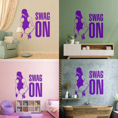 Vinyl Wall Stickers Swag On Hot Appeal Woman Personalized Customization