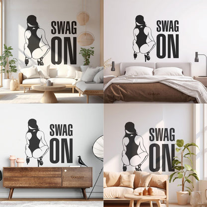 Vinyl Wall Stickers Swag On Hot Appeal Woman Personalized Customization