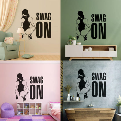Vinyl Wall Stickers Swag On Hot Appeal Woman Personalized Customization