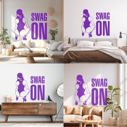 Vinyl Wall Stickers Swag On Hot Appeal Woman Personalized Customization