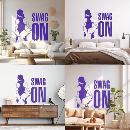 Vinyl Wall Stickers Swag On Hot Appeal Woman Personalized Customization