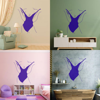 Vinyl Wall Decals Swimsuit Appeal Woman Body Model Art Decoration