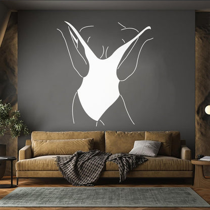 Vinyl Wall Decals Swimsuit Appeal Woman Body Model Art Decoration