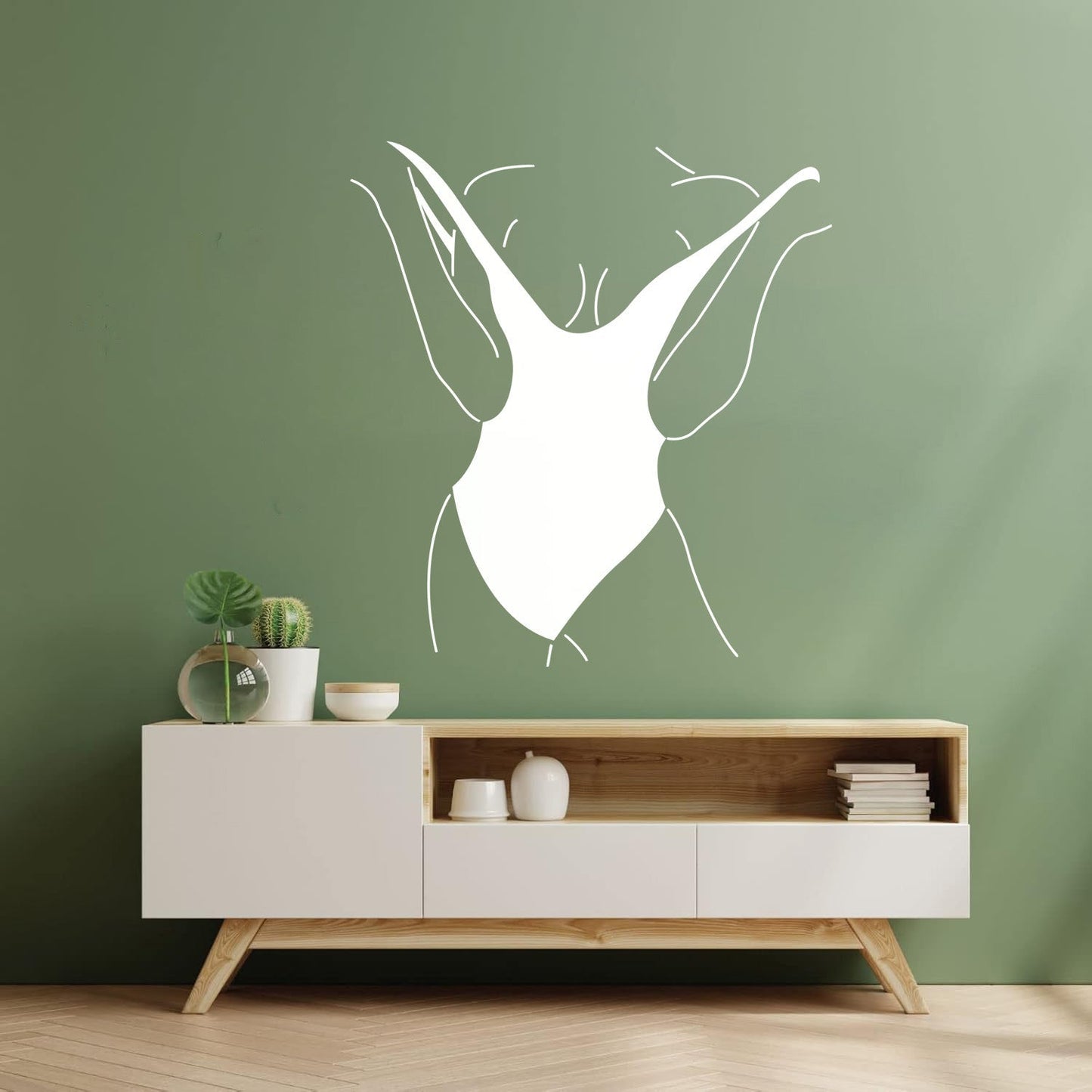 Vinyl Wall Decals Swimsuit Appeal Woman Body Model Art Decoration