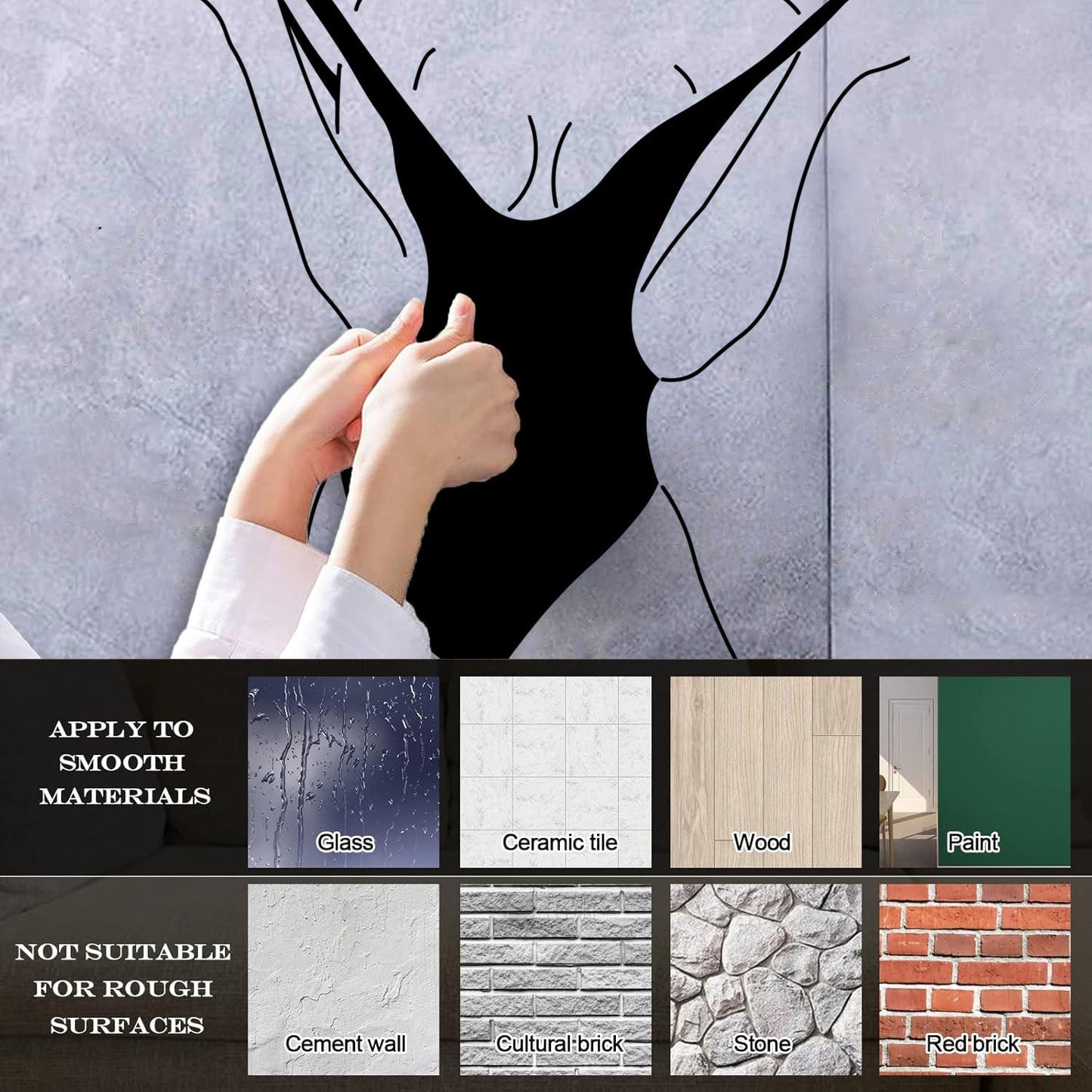 Vinyl Wall Decals Swimsuit Appeal Woman Body Model Art Decoration