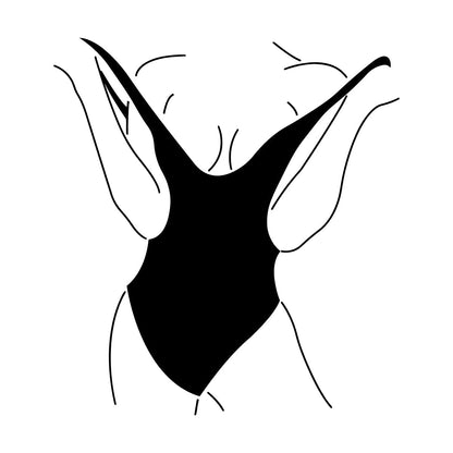 Vinyl Wall Decals Swimsuit Appeal Woman Body Model Art Decoration