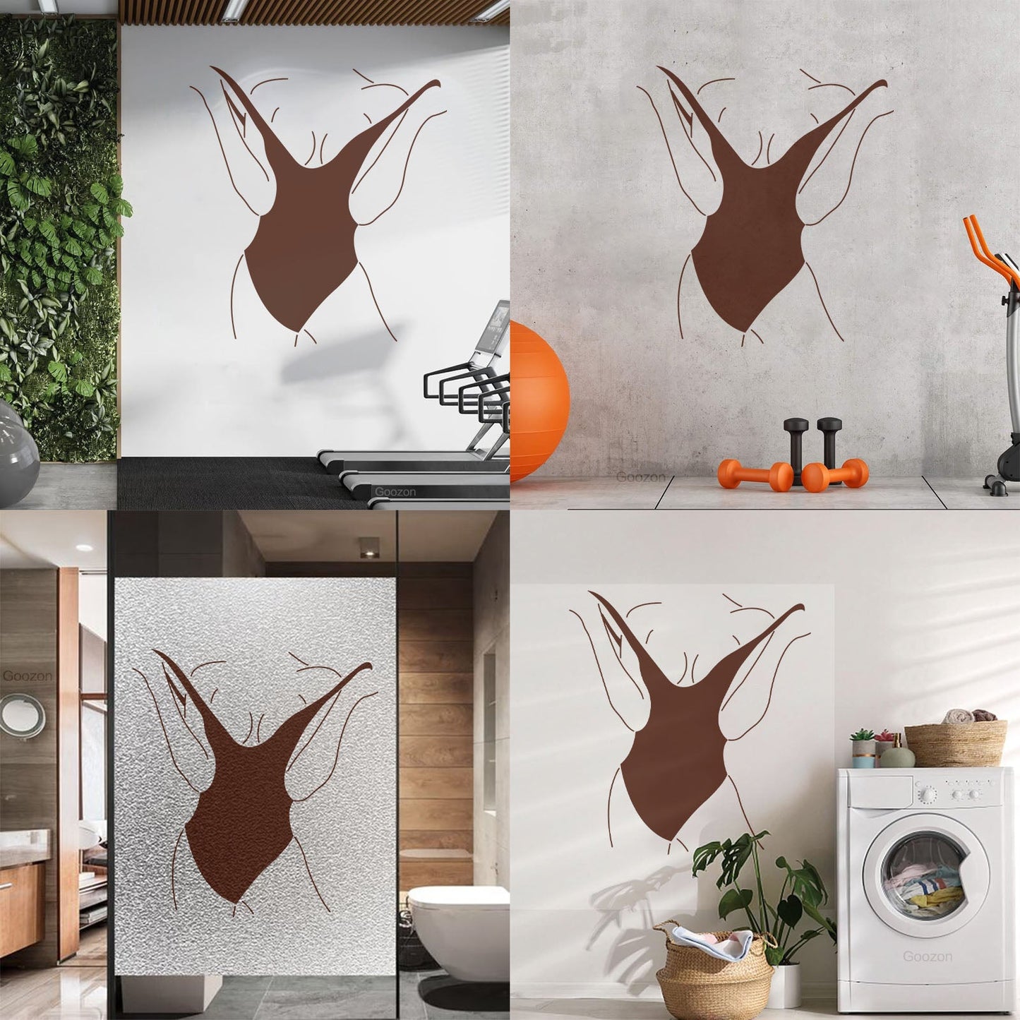 Vinyl Wall Decals Swimsuit Appeal Woman Body Model Art Decoration