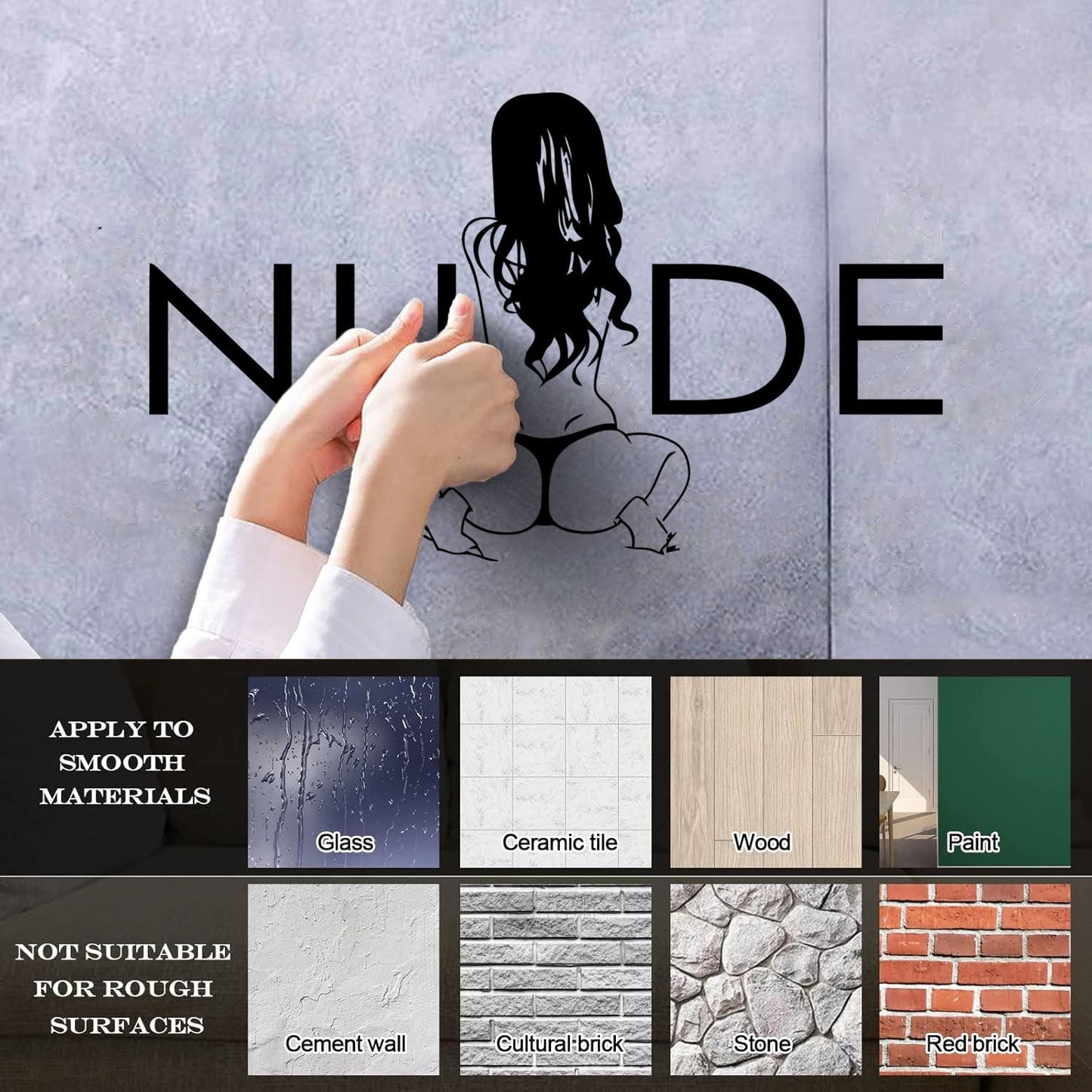 Wall Stickers Paster Paper Word Quote Appeal Girl Thong Window Decals