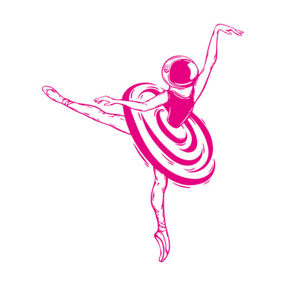 Ballerina Dancer Girl Spacesuit Space Fine Carving Stickers Store Decoration