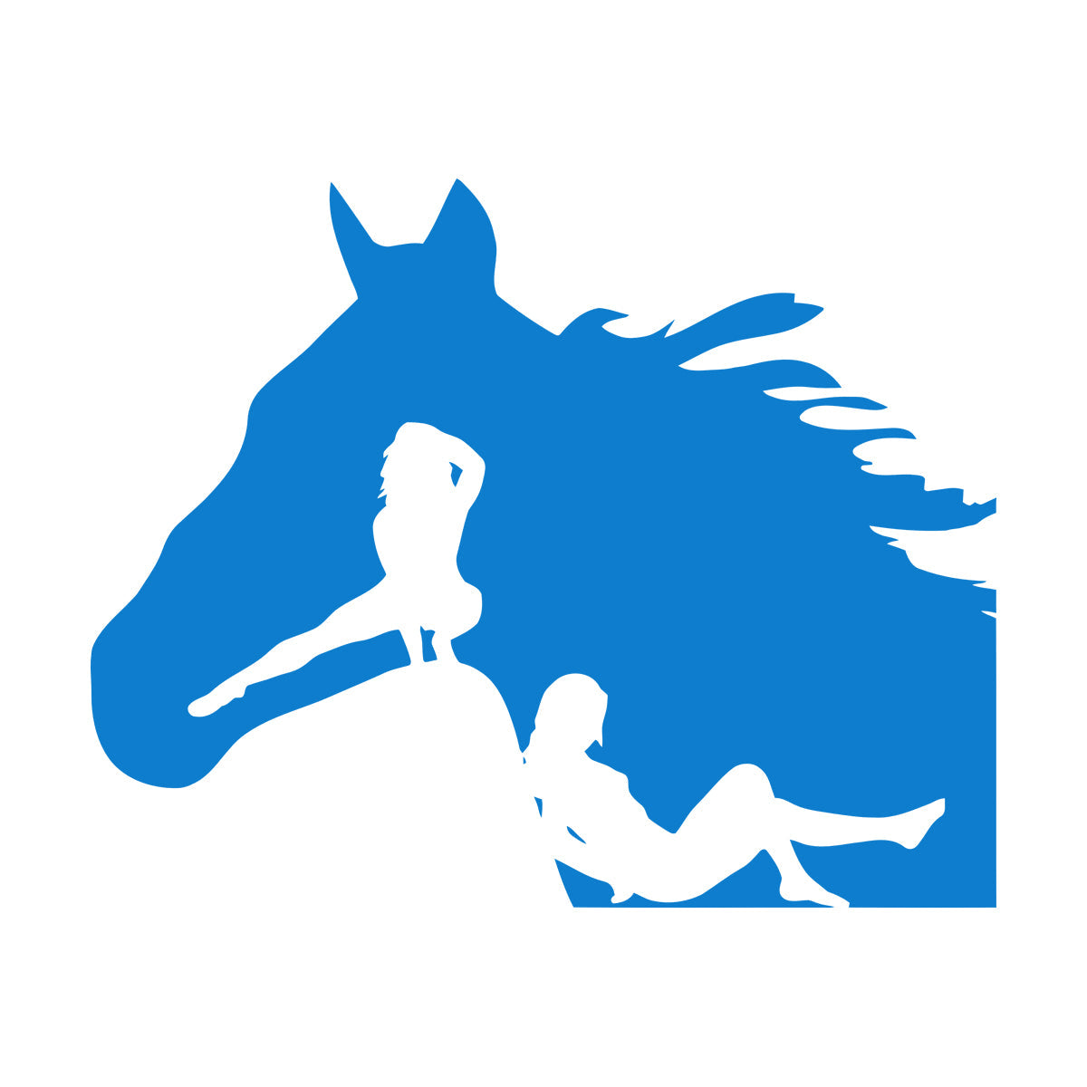 Lettering Decals Horse Head Silhouette Appeal Girls Multi Color Selection